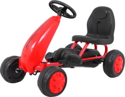 Kart de pedales infantil con transmisión por cadena y ruedas de goma – Rojo