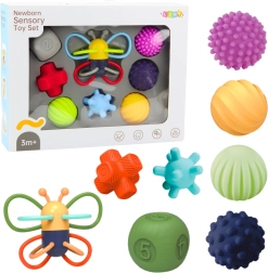Set de pelotas sensoriales blandas Mariposa educativa 8 uds.