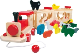 Bino trenecito de madera con animales para el zoológico