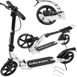 Patinete urbano plegable KRUZZEL Hyperion, ruedas de 200 mm, suspensión y manillar ajustable en altura