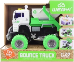 Coche de construcción infantil con ruedas grandes a pilas