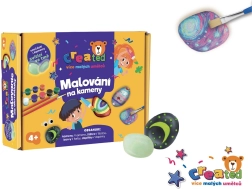 Set para pintar piedras que brillan en la oscuridad con pinturas y pinceles CREATED