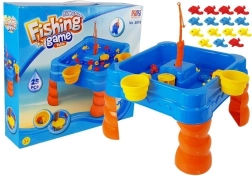 Gran juego de pesca acuática para niños con mesa y dos cañas