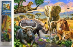 Norimpex Pintura con diamantes Reino de los animales 30x40 cm