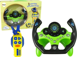 Volante de carreras infantil interactivo con luces y sonidos + llaves, verde