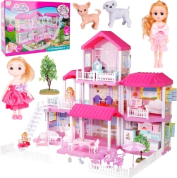 Casa de muñecas 3 en 1, altura 71 cm