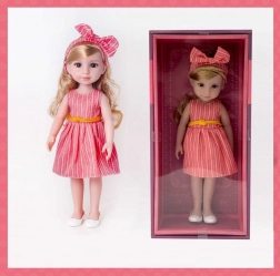 Muñeca PLEJO con vestido rojo
