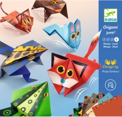 Animales saltarines de origami DJECO