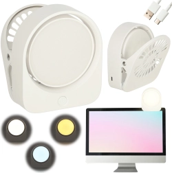 Lámpara de lectura nocturna inalámbrica con clip – blanca