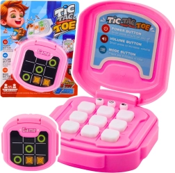 Juego electrónico tres en raya TIC TAC TOE, 9 modos, rosa
