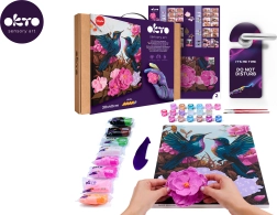 Okto pintura por números y modelado 3D – Hummingbirds in Love 30 × 40 cm