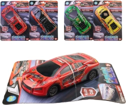 Cochecito de carreras metálico con propulsión inercial para niños 3+