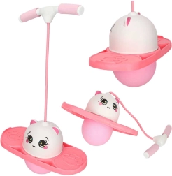 Pogo jumper infantil saltarín para equilibrio blanco-rosa
