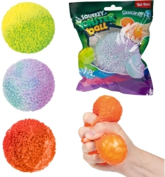 Pelota antiestrés para apretar con superficie aterciopelada 7,5 cm