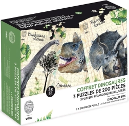 Vilac set de tres puzles con dinosaurios
