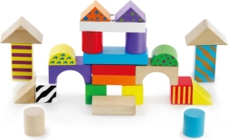 Bloques de construcción de madera en cubo – 50 piezas