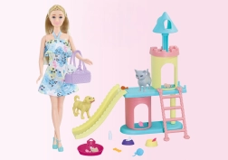 Muñeca con animalitos 30 cm