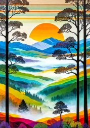 Puzzle Brisa de montaña 1000 piezas