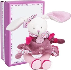 Set de regalo: sonajero de peluche conejito