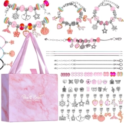 Set creativo para hacer pulseras con dijes y cuentas