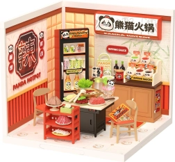 Robotime Rolife casita DIY: restaurante asiático con iluminación LED, 127 piezas
