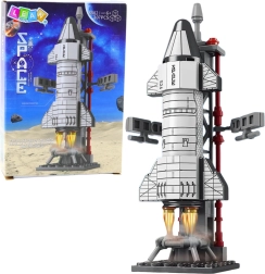 Kit de construcción de cohete espacial con torre de lanzamiento, 107 piezas