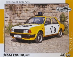 Puzzle RETRO-AUTA ŠKODA 120 L VB (1987) – 40 piezas