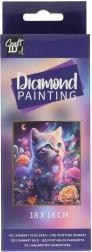 Pintura de diamantes Gatito 14x18 cm