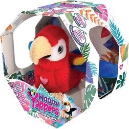 Happy Yappers loro de peluche interactivo rojo