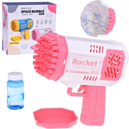 Pistola de burbujas para niños con luz y líquido