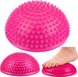 Semiesfera sensorial de equilibrio con protuberancias de masaje, rosa, 16 cm