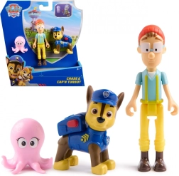 Figuras de Paw Patrol: Chase y el Capitán Turbot