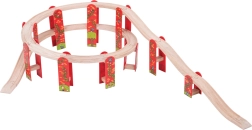 Bigjigs Rail juego de vías de madera multinivel