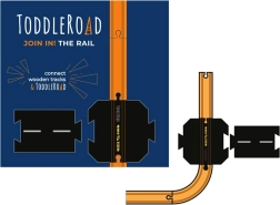 Toddleroad paso a nivel con carretera – carretera flexible de silicona, 2 piezas