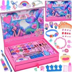 Gran set de belleza Sirena sombras de ojos esmaltes horquillas gomas para el cabello