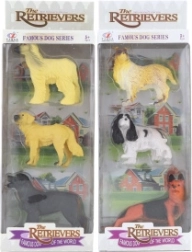 Juego de perritos de plástico, 3 piezas