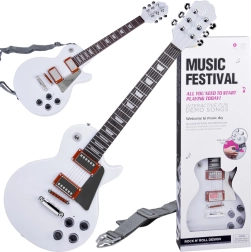 Guitarra eléctrica para niños con correa – Blanco