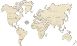 Mapa del mundo de madera WOODEN CITY grande