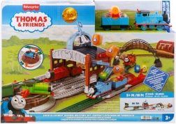 Thomas y sus amigos – Entrega de barriles «Arranca y dispara» set ferroviario con Thomas motorizado