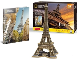 Rompecabezas 3D CUBICFUN National Geographic Torre Eiffel 80 piezas