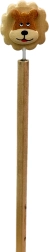 Lápiz de madera con cabeza de león