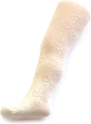 Leotardos infantiles jacquard New Baby beige