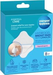 Apósitos mamarios hidrogel cicatrizantes con lanolina CANPOL babies, 8 uds