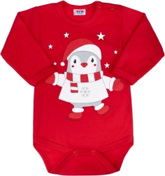 Body para bebé de manga larga New Baby Winter Penguin