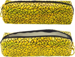 Estuche holográfico dorado de un compartimento