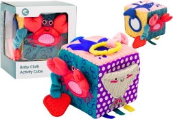 Cubo sensorial de animales marinos: juguete interactivo crujiente para bebés