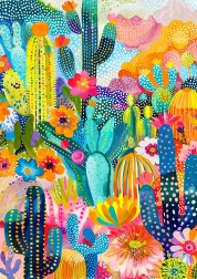 Puzzle Mundo de cactus de 1000 piezas