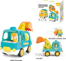 Excavadora infantil interactiva con luces y sonidos