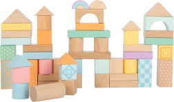 Bloques de construcción de madera en colores pastel 50 uds small foot