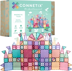 Connetix set creativo de piezas magnéticas en tonos pastel, 120 piezas